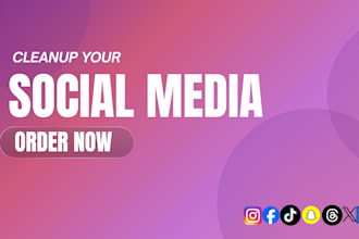 remove fake followers, delete posts on social media
