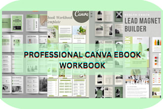 design canva ebook PDF lead magnet pdf design workbook digital fillable journal