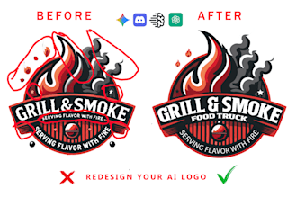 fix, refine and recreate your ai logo into a perfect vector design