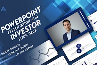 design investor pitch deck for startup 10to15 slides in24hrs