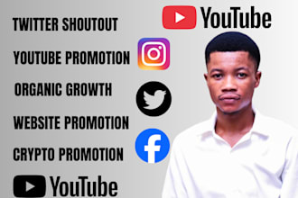 shoutout twitter promote crypto website youtube share link to 100m USA audience
