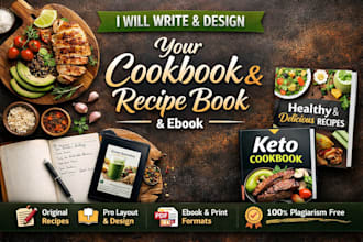 design and write professional recipes for cookbook, recipe book, and ebook