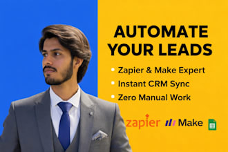 automate lead generation and CRM workflows using zapier or make