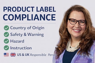 create complaint country of origin label, warning label, safety and hazard label