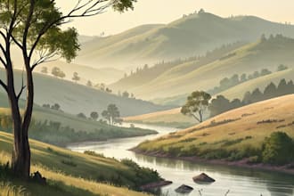 do a semi realistic digital art ilustration