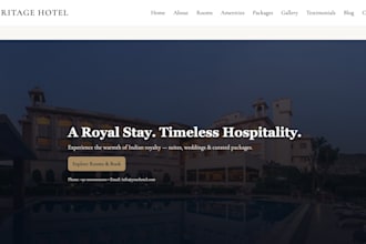 build a custom website for your business or hotels at cheapest prices