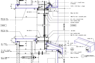 do professional facade wall cladding shop drawing for your project