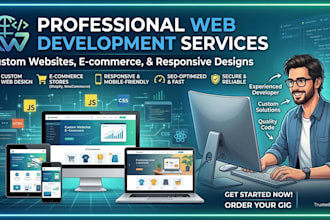 do website development, develop custom website