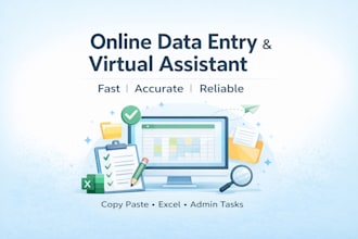 do online data entry and admin tasks