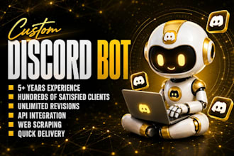 develop any custom discord bot for your server