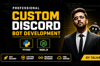 develop any custom discord bot for your server