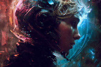 design stunning sci fi portrait art