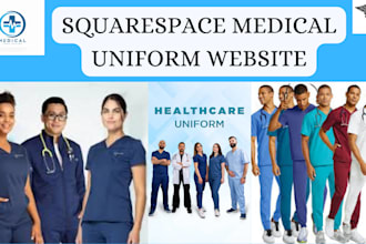 design squarspace school wear website work wear medical uniform sport wear store
