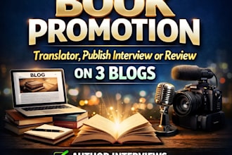 do book promotion by translator publish interview or review on 3 blogs