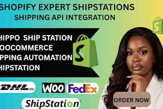 setup fedex  shipstation, shippo shipping method API into shopify or woocommerce