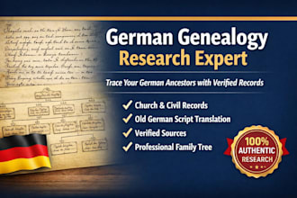 do professional german genealogy research and trace your ancestors in germany