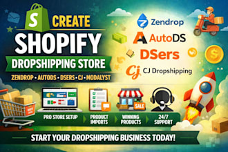 create shopify dropshipping via zendrop autods dsers modalyst cj dropshipping