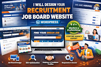 create a job board, staffing agency and recruitment website using wordpress