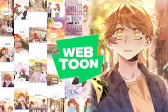 draw webtoon, comics, webtoon storyboard in my style
