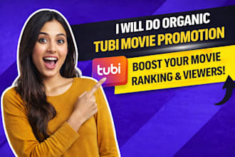 do organic tubi movie promotion, increase tubi movie ranking rating, tubi viewer