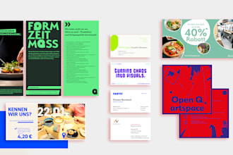 design modern flyers, business cards and brochures