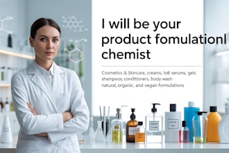 formulate cosmetics, detergents, and perfumes as  a professional chemist
