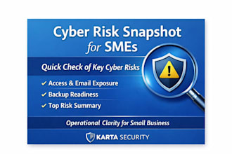 cyber risk snapshot for smes, business focused, no jargon