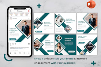 create a custom creative and elegant instagram branding kit