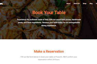 develop a modern, responsive landing page