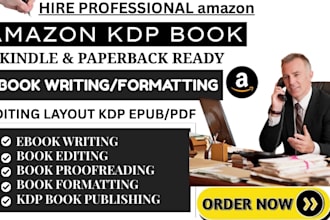 do book editing, book proofreading and book formatting for paperback