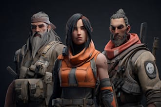 design and illustrate realistic characters