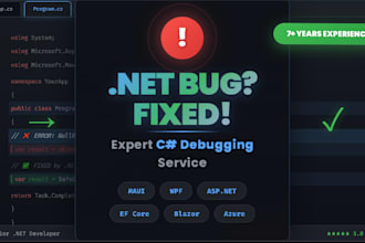 fix any dotnet bug, crash or error in maui, wpf, asp core