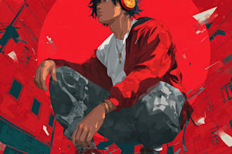 draw cover art, lo fi style cartoon o anime for you music