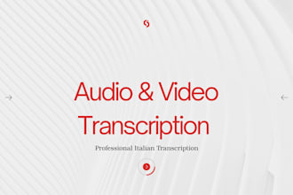 transcribe audio and video to text in italian