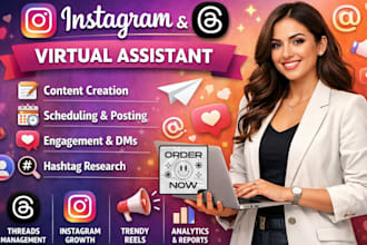 be your professional instagram and threads virtual assistant