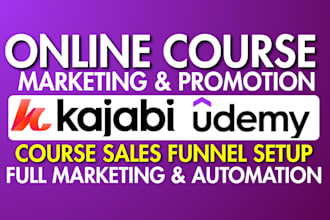 do kajabi udemy online course promotion sales funnel using  google ads marketing