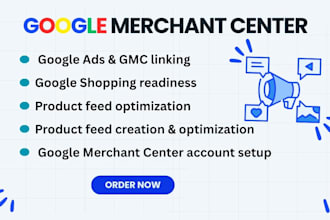 set up, fix, and optimize google merchant center gmc for approval