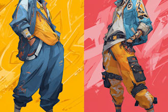 illustrate you as a cyberpunk style character