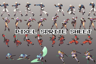 create sprite sheet, direction sprite, game boy style, rpg, retro 8bit game art