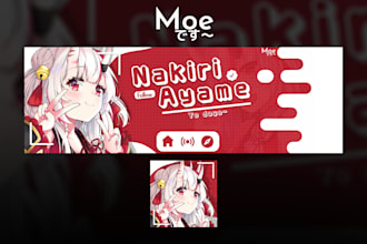 design cute anime and vtuber banners and profile pictures