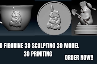 sculpt 3d miniatures, figurines, 3d game character, 3d model for 3d printing