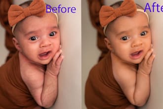 professionally retouch your newborn, maternity or family photos