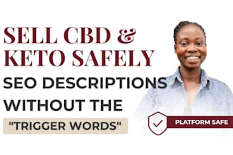write compliant SEO product descriptions for cbd