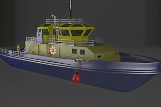 do 3d boat model ship model yacth design cnc boat model rc warship model tugboat