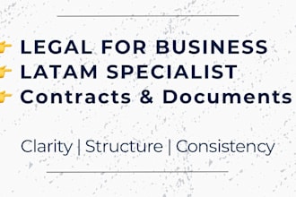 review or draft legal documents for latam business
