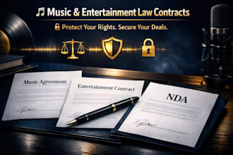 draft your entertainment and music law contract, music agreement, nda