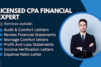 provide financial statements, CPA audit letter and comfort letters
