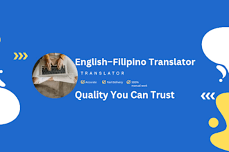 do accurate english filipino translation