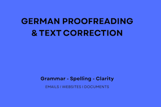 proofread and correct german texts professionally