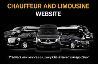 build chauffeur website, limousine website, taxi booking webste, car rentals